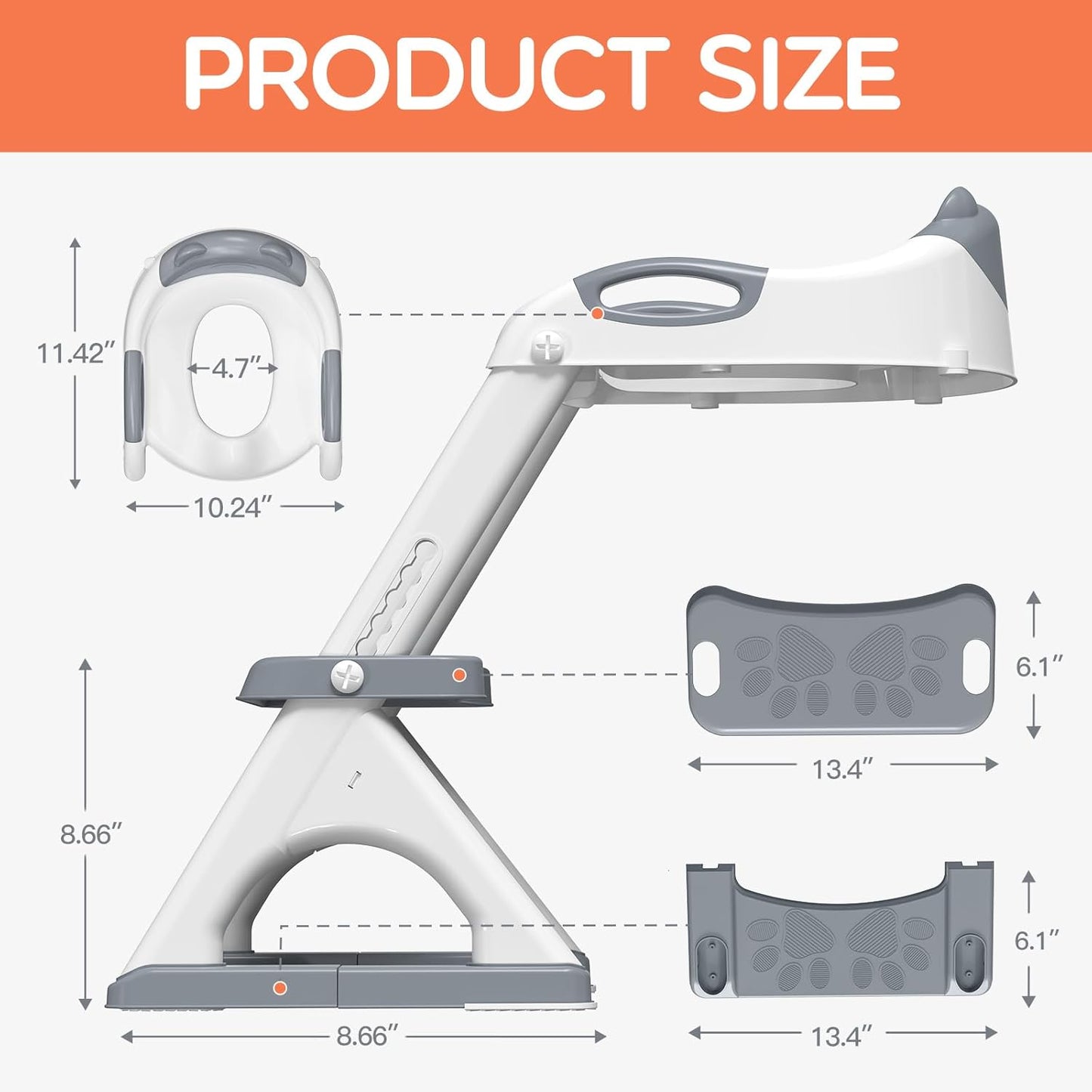كرسي الدب الذكي: مقعد تدريب الحمام مع السلّم